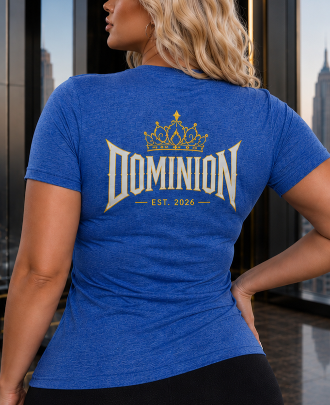 Dominion Women's Essential Royal White Queen Energy T-Shirt