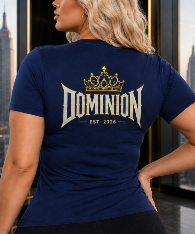 Dominion Women's Essential Royal White Queen Energy T-Shirt