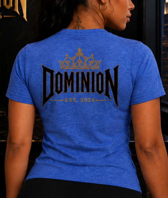 Dominion Women's Essential Royal Black Queen Energy T-Shirt